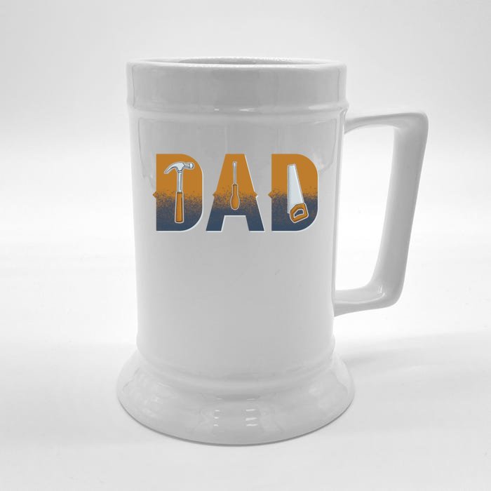 Dad Life Construction Fathers Day Builder Front & Back Beer Stein