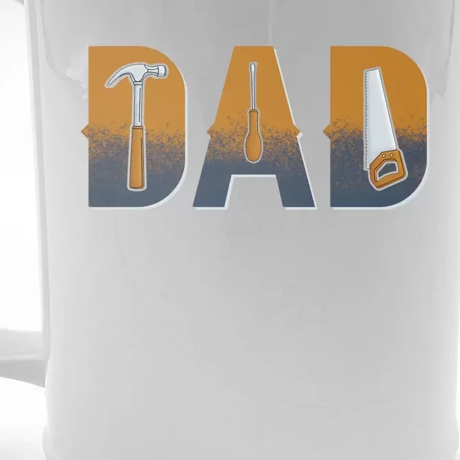 Dad Life Construction Fathers Day Builder Front & Back Beer Stein