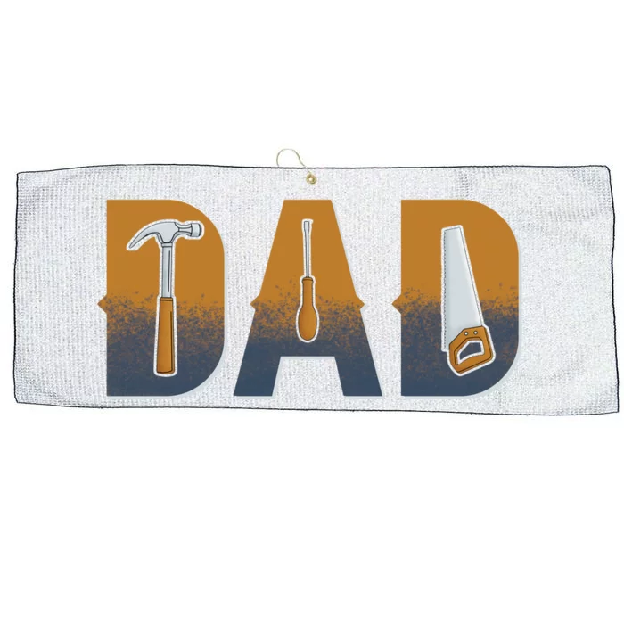 Dad Life Construction Fathers Day Builder Large Microfiber Waffle Golf Towel