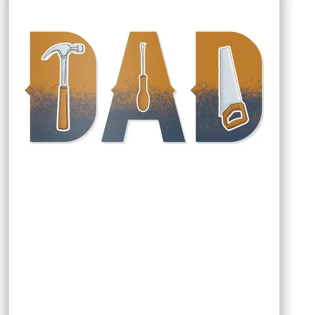 Dad Life Construction Fathers Day Builder Poster