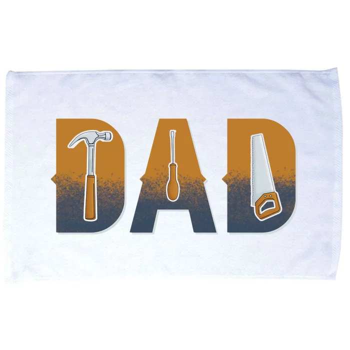 Dad Life Construction Fathers Day Builder Microfiber Hand Towel