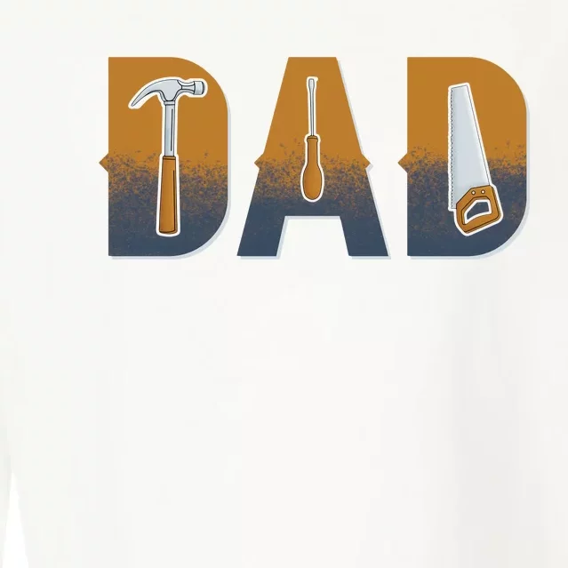 Dad Life Construction Fathers Day Builder Cropped Pullover Crew