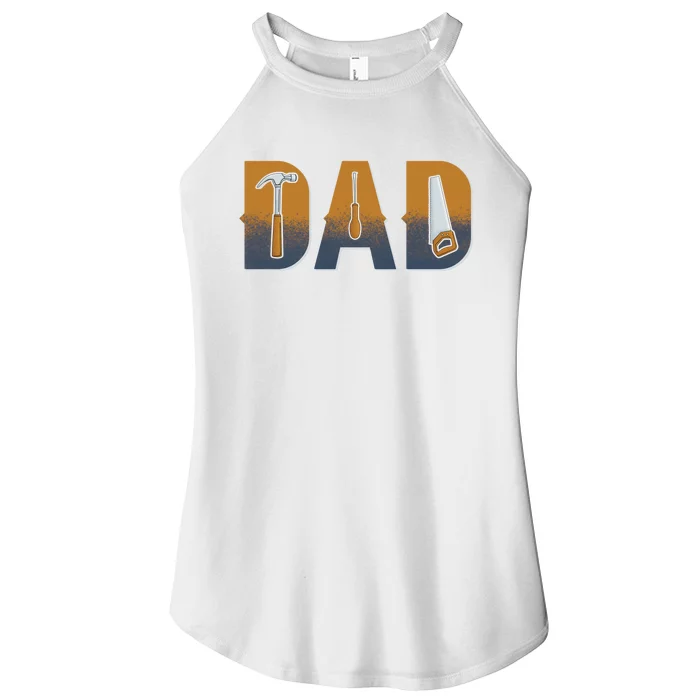 Dad Life Construction Fathers Day Builder Women’s Perfect Tri Rocker Tank