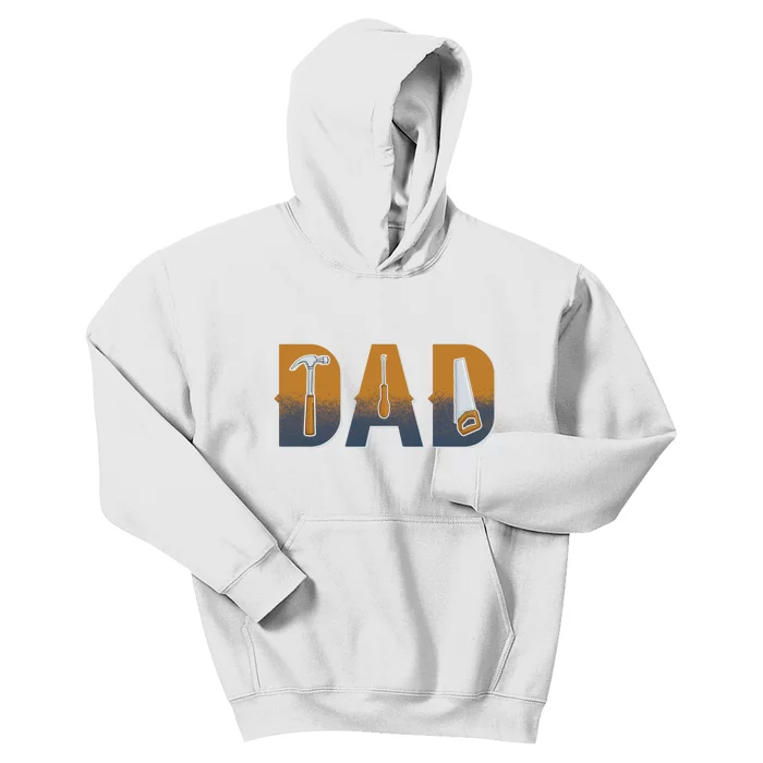 Dad Life Construction Fathers Day Builder Kids Hoodie