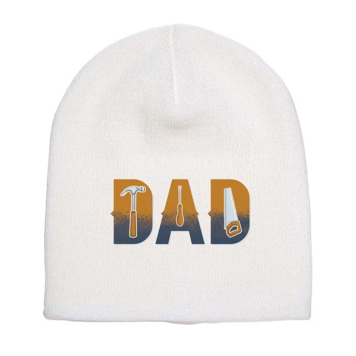 Dad Life Construction Fathers Day Builder Short Acrylic Beanie