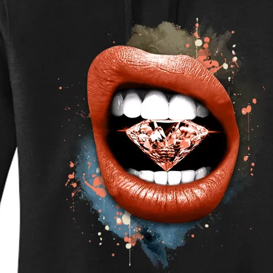 Diamond Lips Crimson Bliss 5s Matching Women's Pullover Hoodie