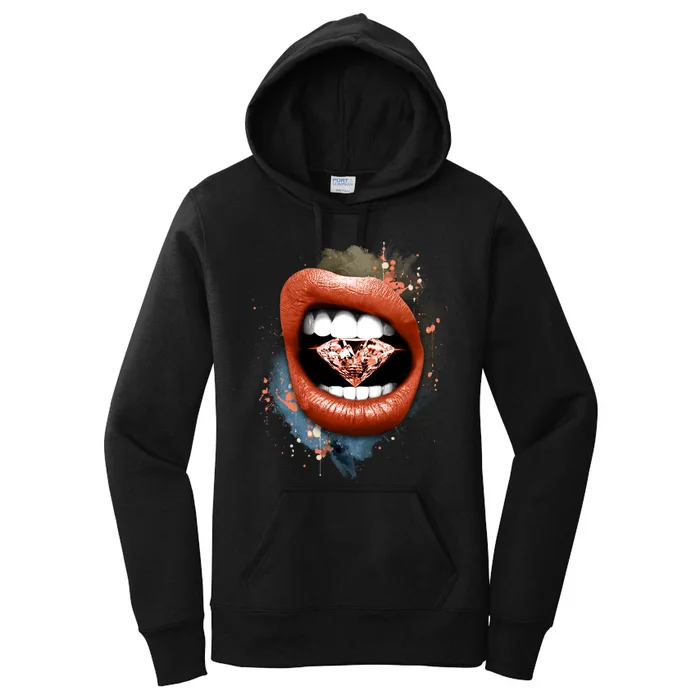 Diamond Lips Crimson Bliss 5s Matching Women's Pullover Hoodie