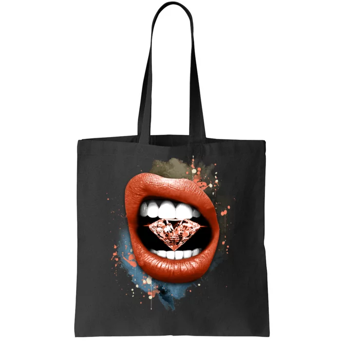 Diamond Lips Crimson Bliss 5s Matching Tote Bag