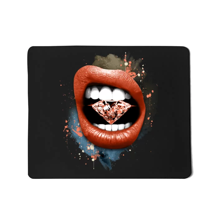 Diamond Lips Crimson Bliss 5s Matching Mousepad