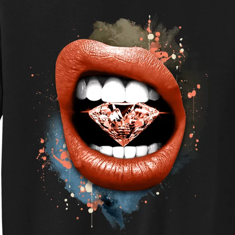 Diamond Lips Crimson Bliss 5s Matching Tall Sweatshirt