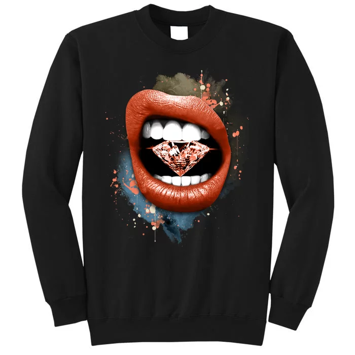 Diamond Lips Crimson Bliss 5s Matching Tall Sweatshirt