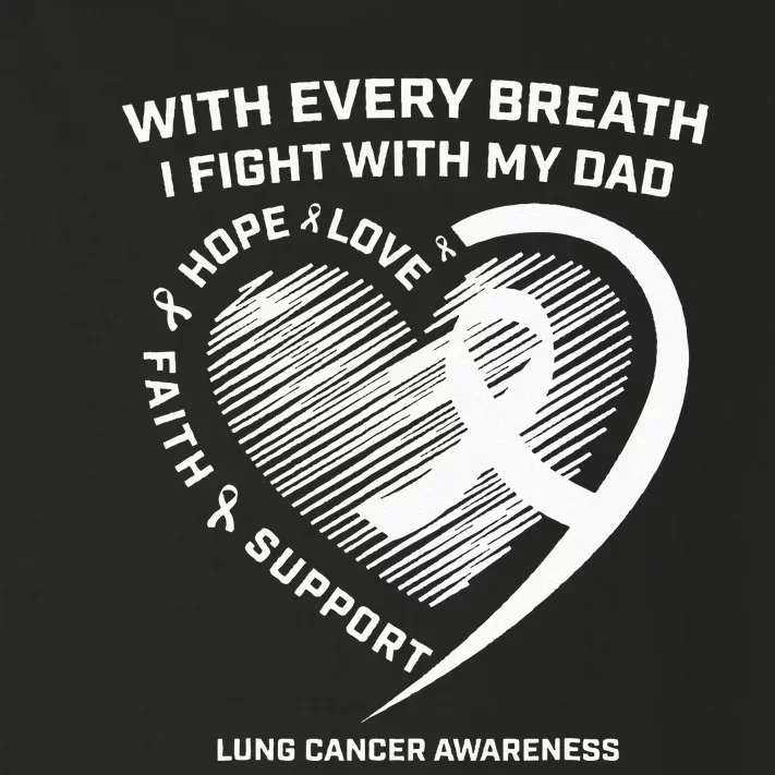 Dad Lung Cancer Awareness Gifts White Ribbon Lung Cancer Dad Toddler Long Sleeve Shirt