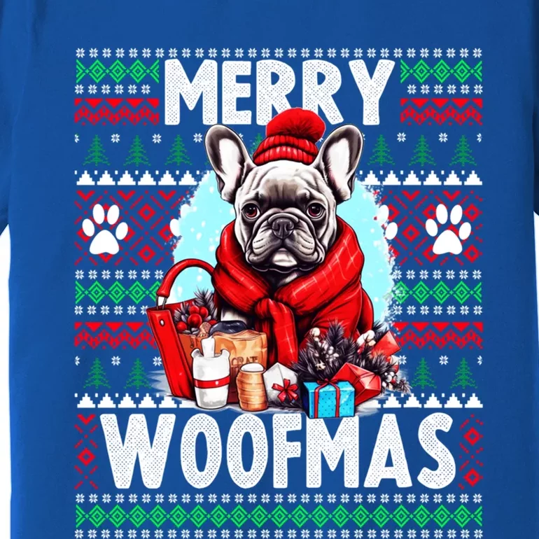 Dog Lover Christmas Ugly Christmas Sweater French Bulldog Funny Gift Premium T-Shirt