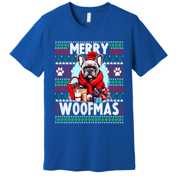 Dog Lover Christmas Ugly Christmas Sweater French Bulldog Funny Gift Premium T-Shirt