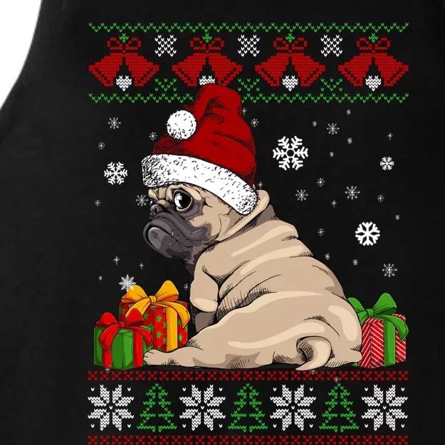 Dog Lovers Cute Frenchie Santa Hat Ugly Christmas Sweater Funny Gift Ladies Tri-Blend Wicking Tank