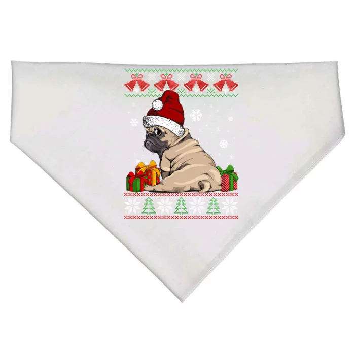 Dog Lovers Cute Frenchie Santa Hat Ugly Christmas Sweater Funny Gift USA-Made Doggie Bandana