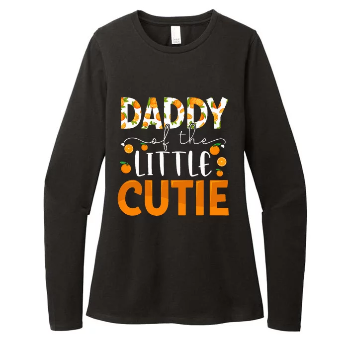 Daddy Little Cutie Baby Shower Orange 1st Birthday Party Womens CVC Long Sleeve Shirt