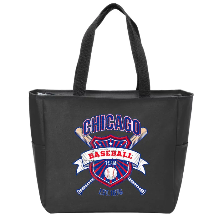 Distressed Look Cub Party Tailgate Sport Gameday Fan Gift Zip Tote Bag