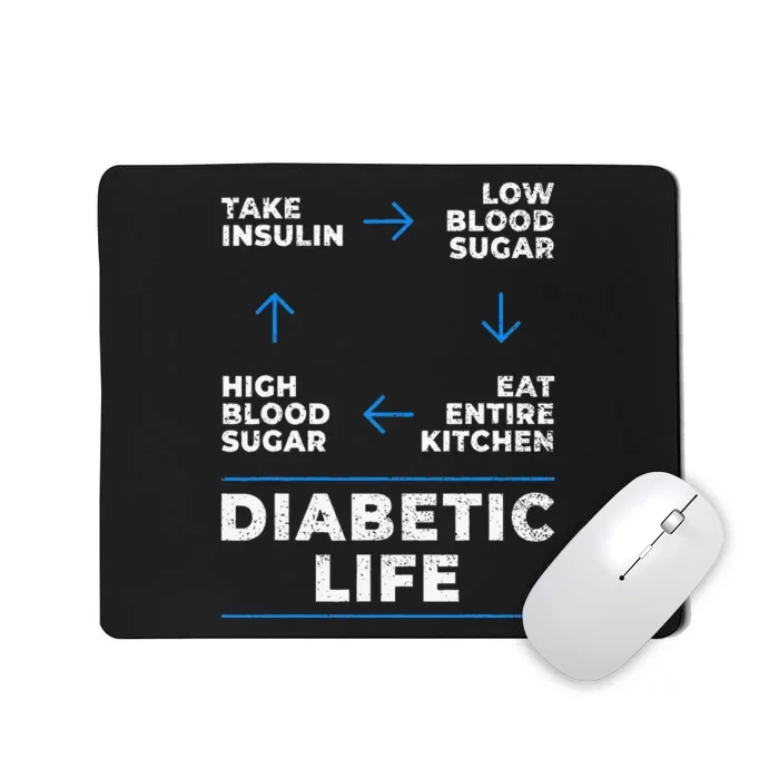 Diabetic Life Cycle Funny Diabetes Awareness Mousepad