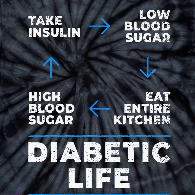 Diabetic Life Cycle Funny Diabetes Awareness Tie-Dye T-Shirt