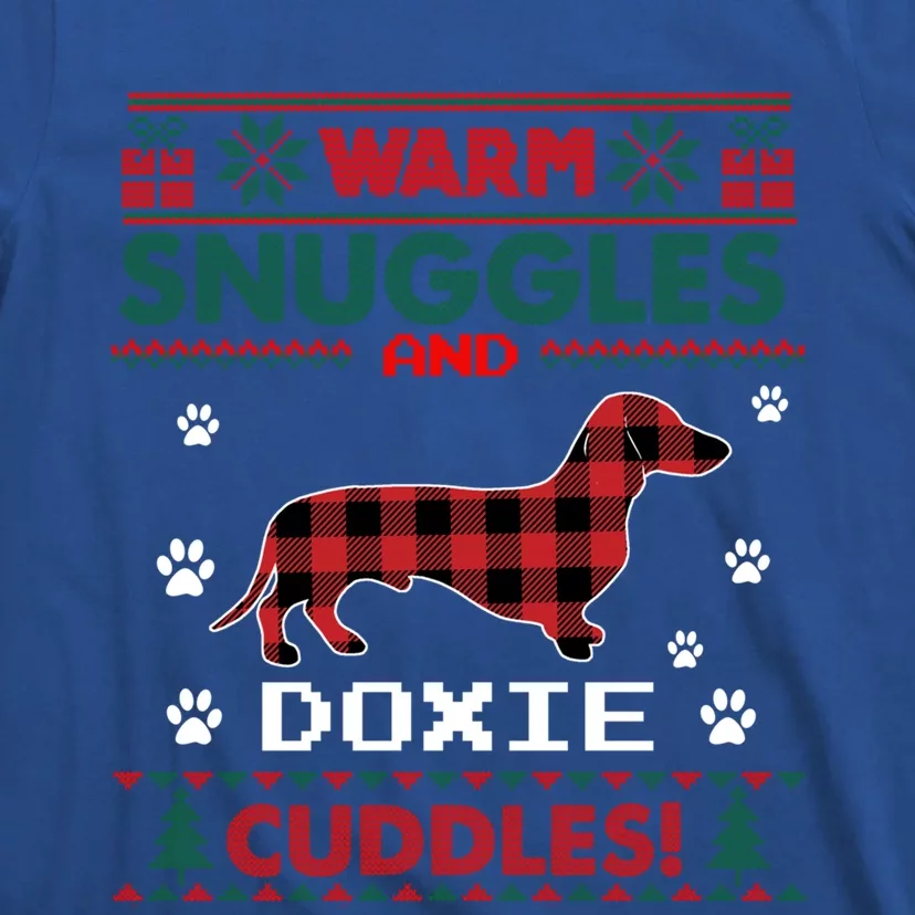 Doxie Lover Christmas Pajama Gift Ugly Christmas Sweater Funny Gift T-Shirt