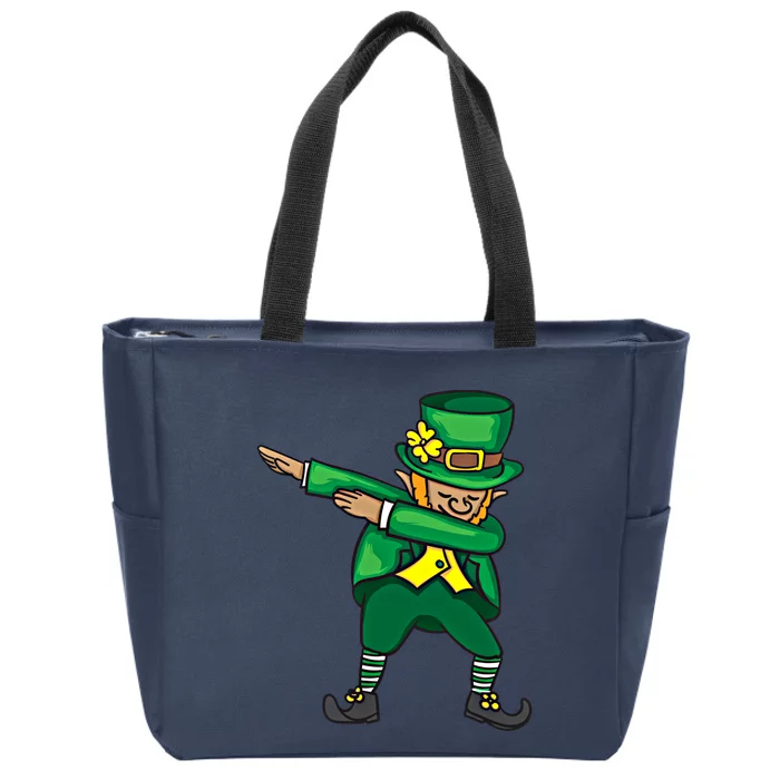 Dabbing Leprechaun Cute St PatS Day Gift Cool Gift Zip Tote Bag