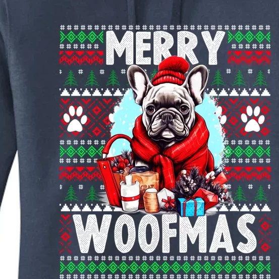 Dog Lover Christmas Ugly Christmas Sweater French Bulldog Gift Women's Pullover Hoodie