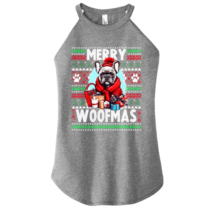 Dog Lover Christmas Ugly Christmas Sweater French Bulldog Gift Women’s Perfect Tri Rocker Tank