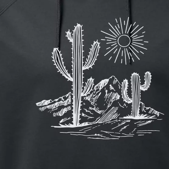 Desert Life Cactus Performance Fleece Hoodie