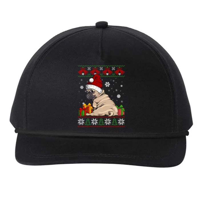 Dog Lovers Cute Frenchie Santa Hat Ugly Christmas Sweater Gift Snapback Five-Panel Rope Hat