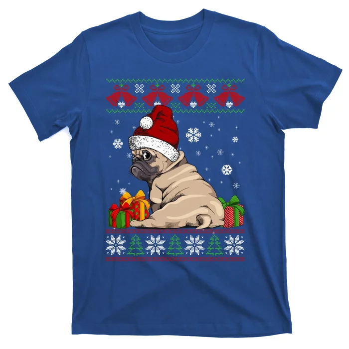 Dog Lovers Cute Frenchie Santa Hat Ugly Christmas Sweater Gift T-Shirt