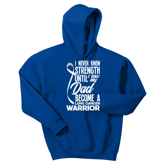 Dad Lung Cancer Warrior Son Daughter Of Lung Cancer Warrior Gift Kids Hoodie