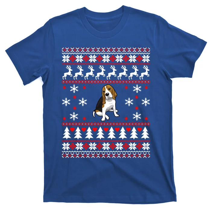 Dog Lover Christmas Funny Gift Beagle Ugly Christmas Cute Gift T-Shirt