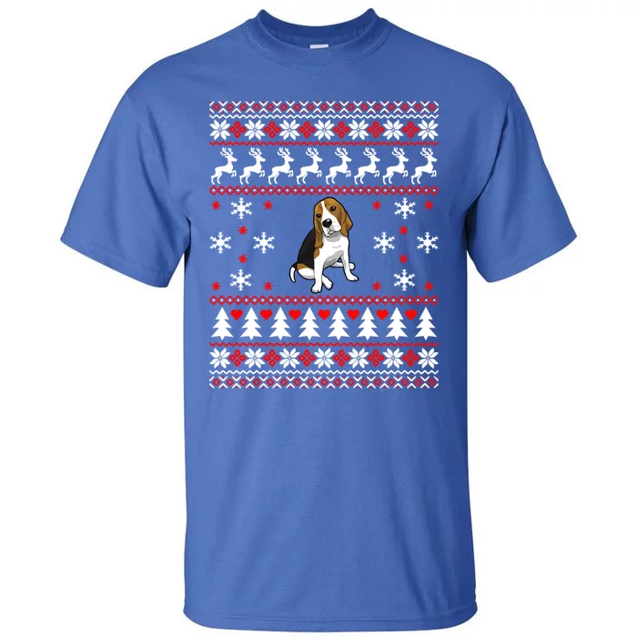 Dog Lover Christmas Funny Gift Beagle Ugly Christmas Cute Gift Tall T-Shirt