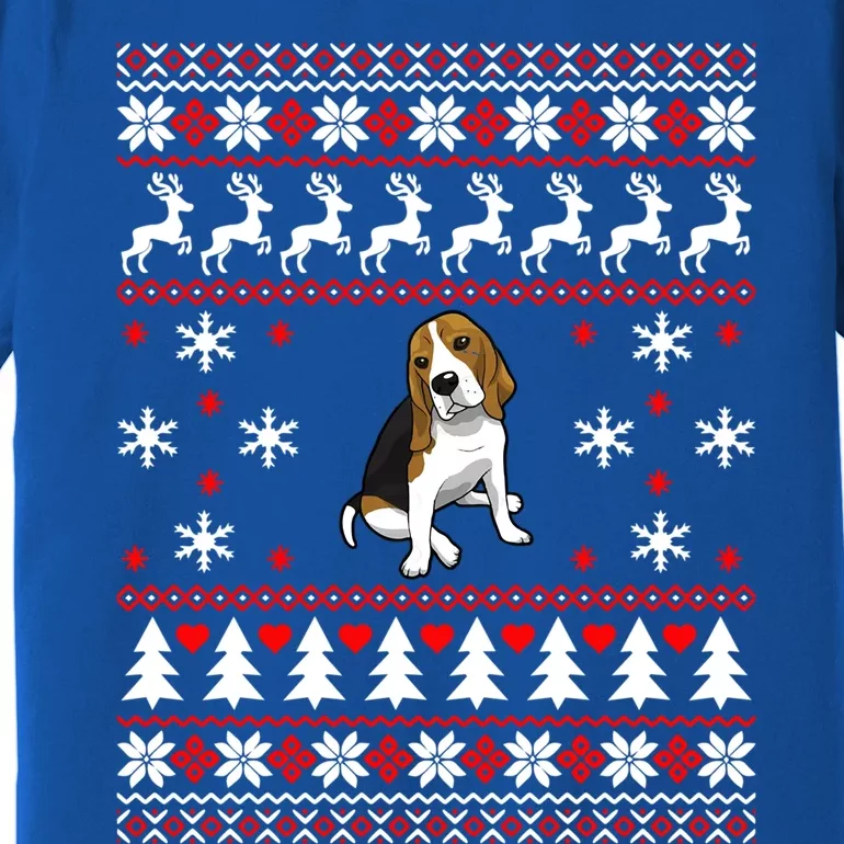 Dog Lover Christmas Funny Gift Beagle Ugly Christmas Cute Gift Premium T-Shirt