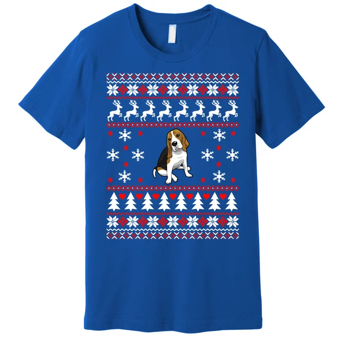 Dog Lover Christmas Funny Gift Beagle Ugly Christmas Cute Gift Premium T-Shirt