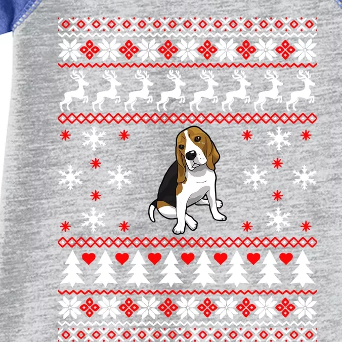 Dog Lover Christmas Funny Gift Beagle Ugly Christmas Cute Gift Infant Baby Jersey Bodysuit