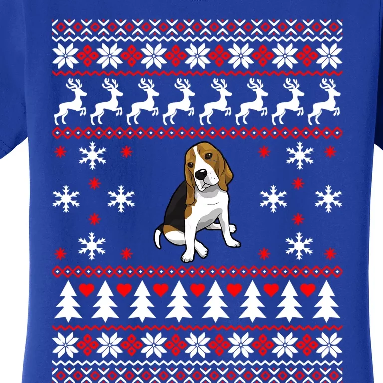 Dog Lover Christmas Funny Gift Beagle Ugly Christmas Cute Gift Women's T-Shirt