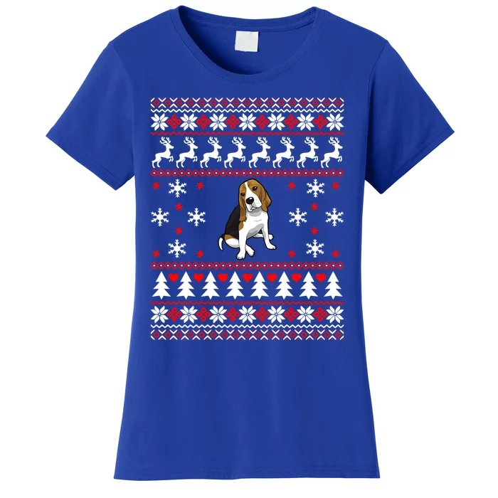 Dog Lover Christmas Funny Gift Beagle Ugly Christmas Cute Gift Women's T-Shirt