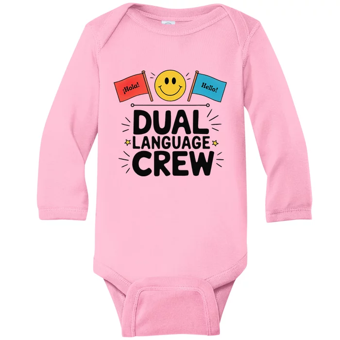 Dual Language Crew Baby Long Sleeve Bodysuit