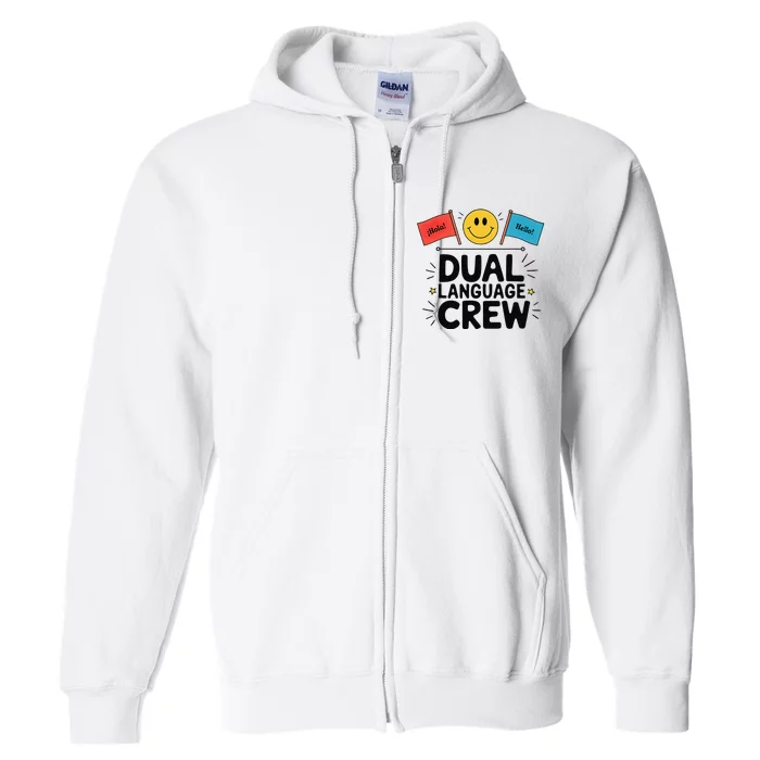 Dual Language Crew Full Zip Hoodie