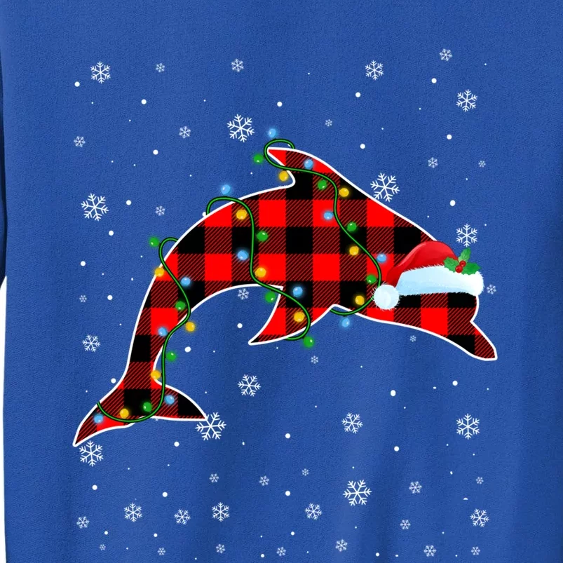 Dolphin Lover Christmas Santa Hat Cute Animals Xmas Lights Gift Sweatshirt