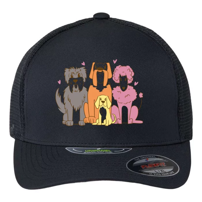 Dog Lover Cute Pet Gift Flexfit Unipanel Trucker Cap