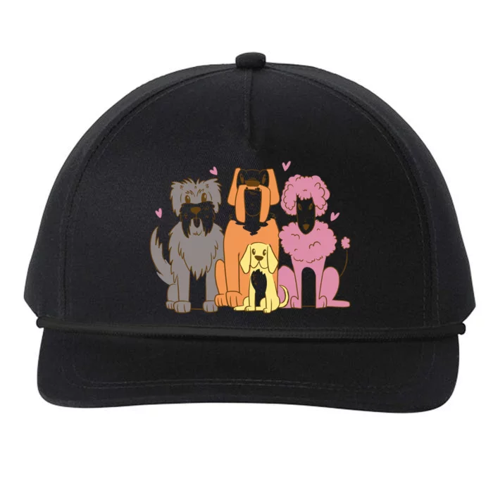 Dog Lover Cute Pet Gift Snapback Five-Panel Rope Hat