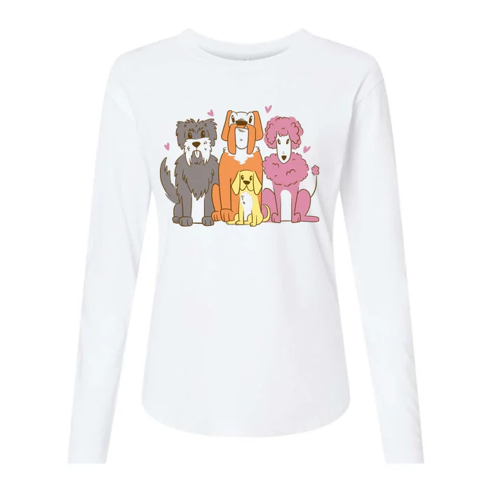 Dog Lover Cute Pet Gift Womens Cotton Relaxed Long Sleeve T-Shirt