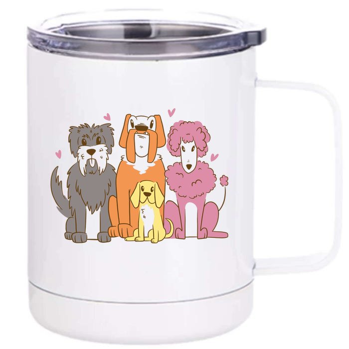 Dog Lover Cute Pet Gift Front & Back 12oz Stainless Steel Tumbler Cup