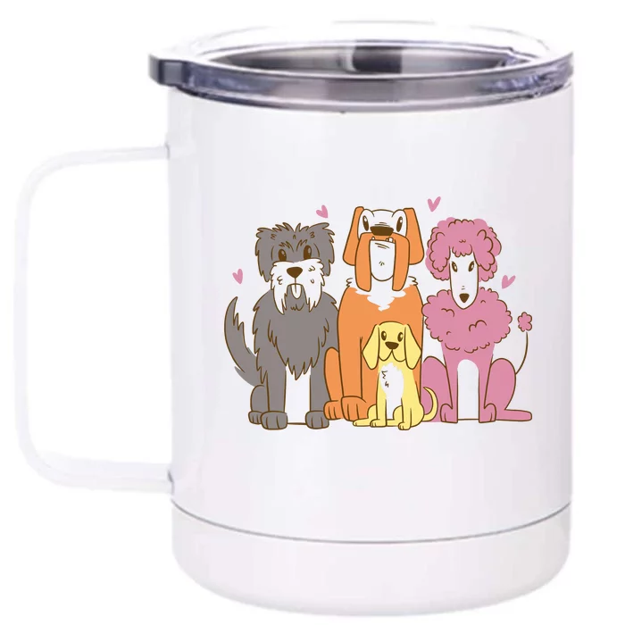 Dog Lover Cute Pet Gift Front & Back 12oz Stainless Steel Tumbler Cup