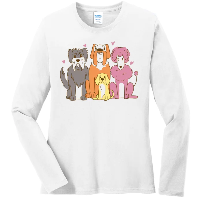 Dog Lover Cute Pet Gift Ladies Long Sleeve Shirt