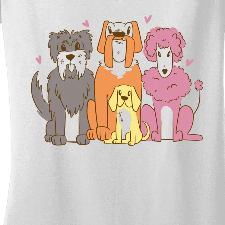 Dog Lover Cute Pet Gift Women's V-Neck T-Shirt