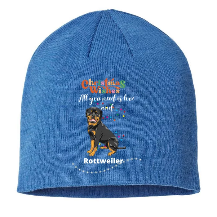 Dog Lovers' Christmas Wishes Rottweiler Xmas Greetings Gift 8 1/2in Sustainable Knit Beanie